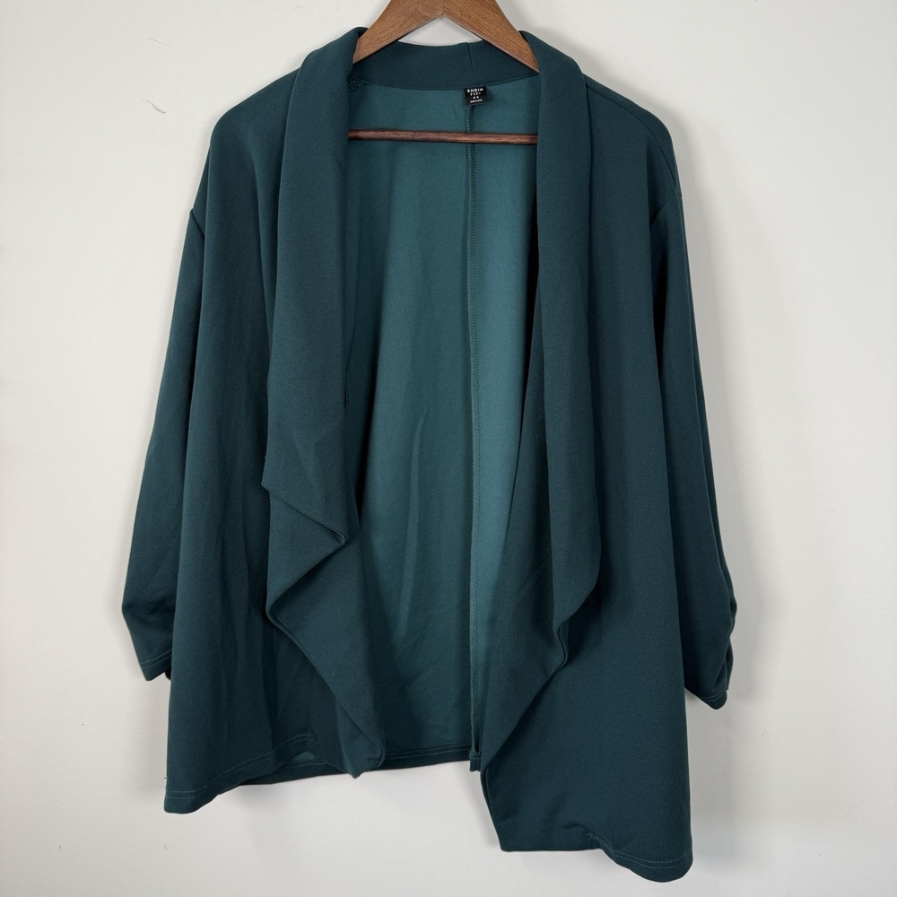 SHEIN Blazer Stretchy Women's Teal Size 22